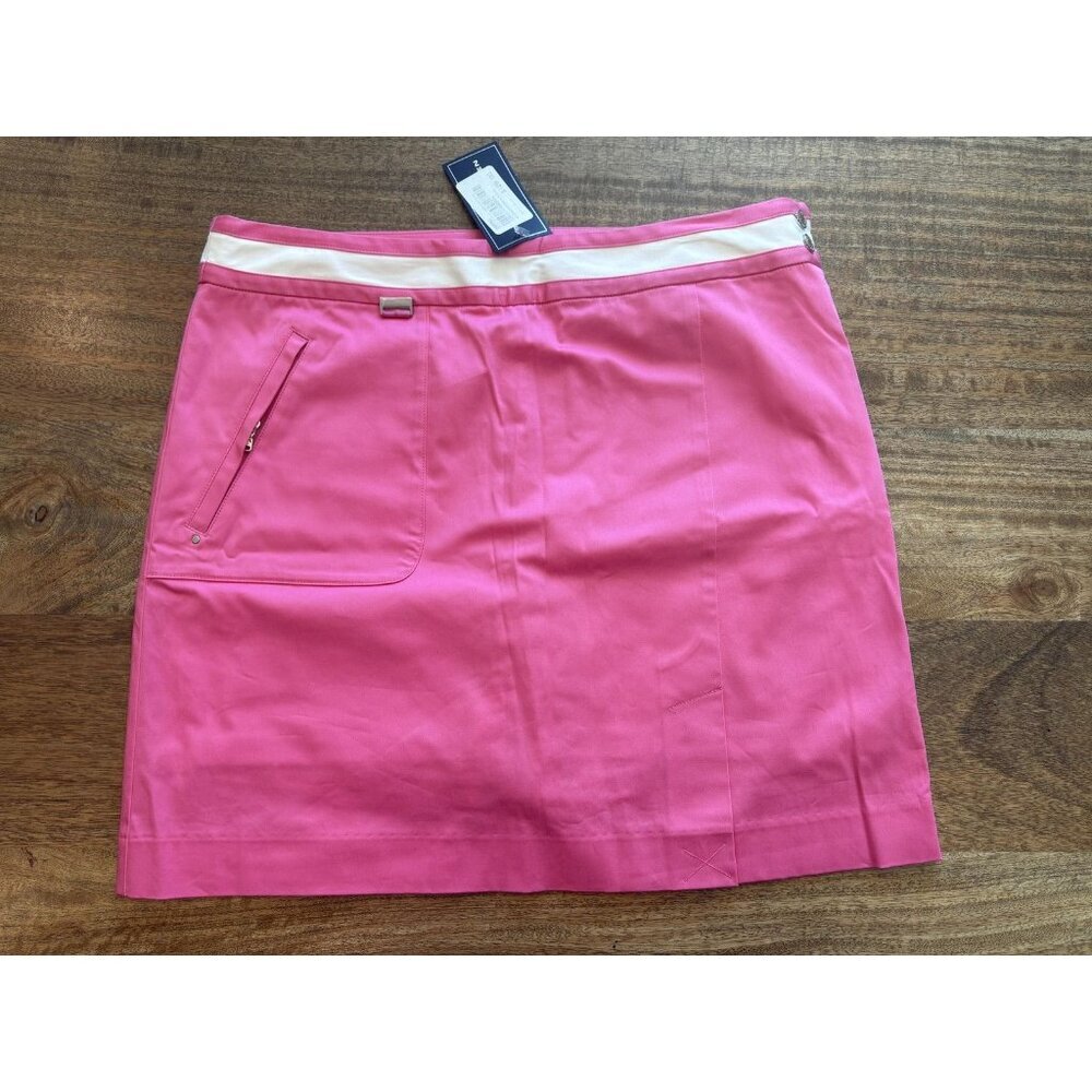 Ralph Lauren Golf Skort Womens 10 Pink Lucia Classics Stretch Zip Pocket Lined